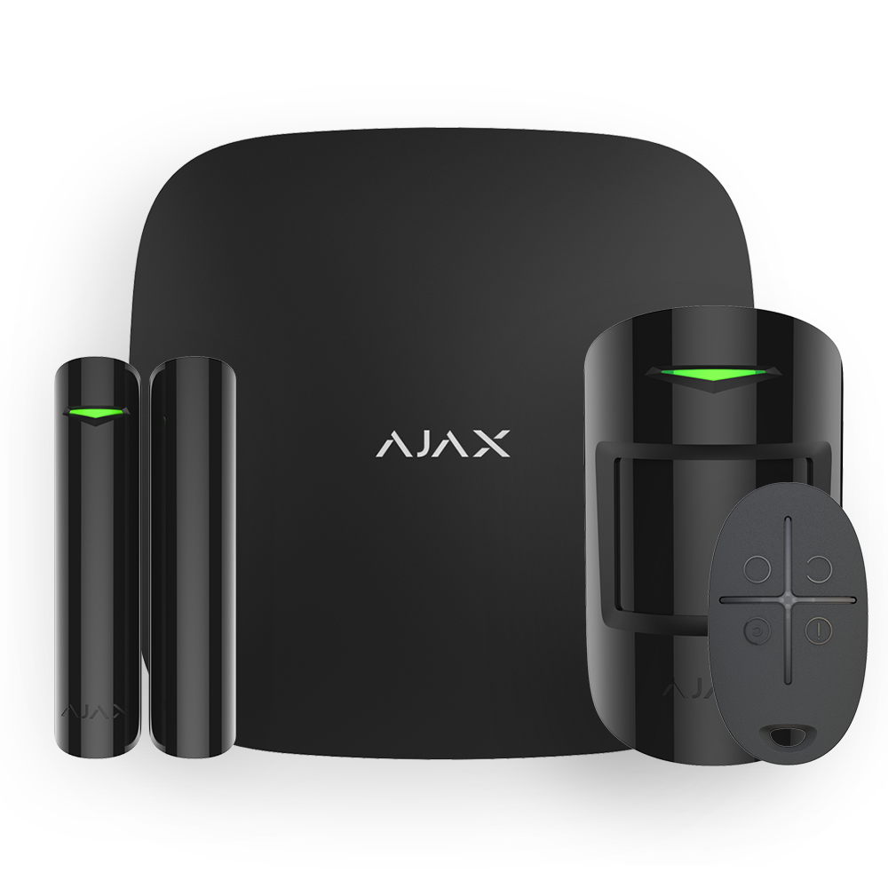 Комплект смарт-сигнализации с Hub Plus Ajax StarterKit Plus black