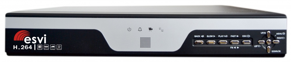 EVD-6216GLRS-1 | гибридный 5 в 1 видеорегистратор, 16 каналов 4.0Мп*8к/с, 2HDD ESVI