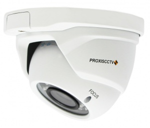 AHD видеокамера PROXISCCTV PX-AHD-DGT-H50K купольная уличная 4 в 1 видеокамера, 5.0Мп, f=2.8-12мм