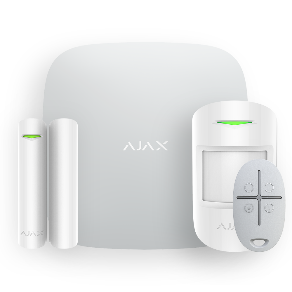 Комплект смарт-сигнализации с Hub Plus Ajax StarterKit Plus white